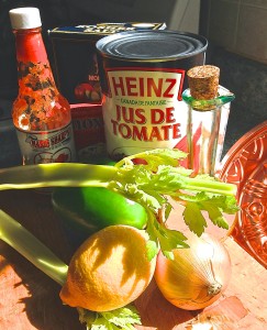 Ingredients for tomato aspic